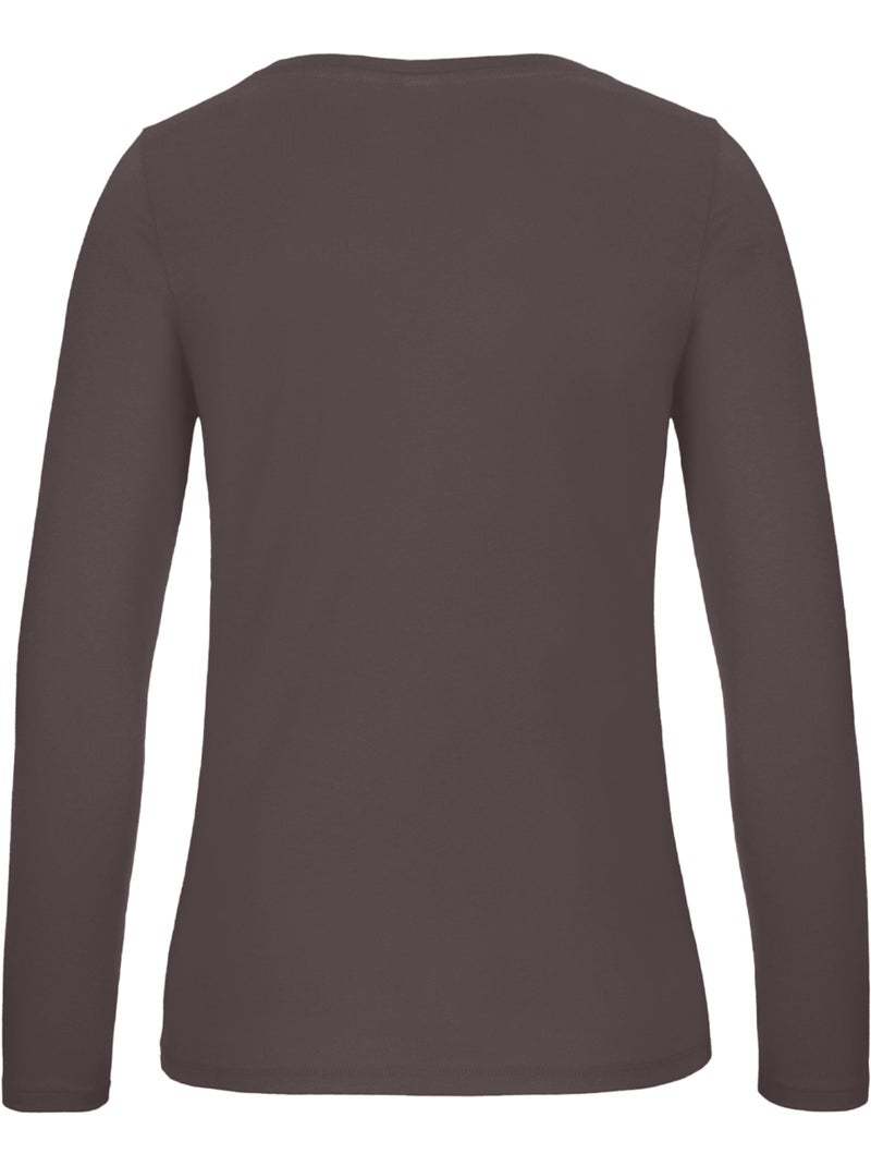 B&C - T-shirt manches longues #E150 Marron - Kiabi