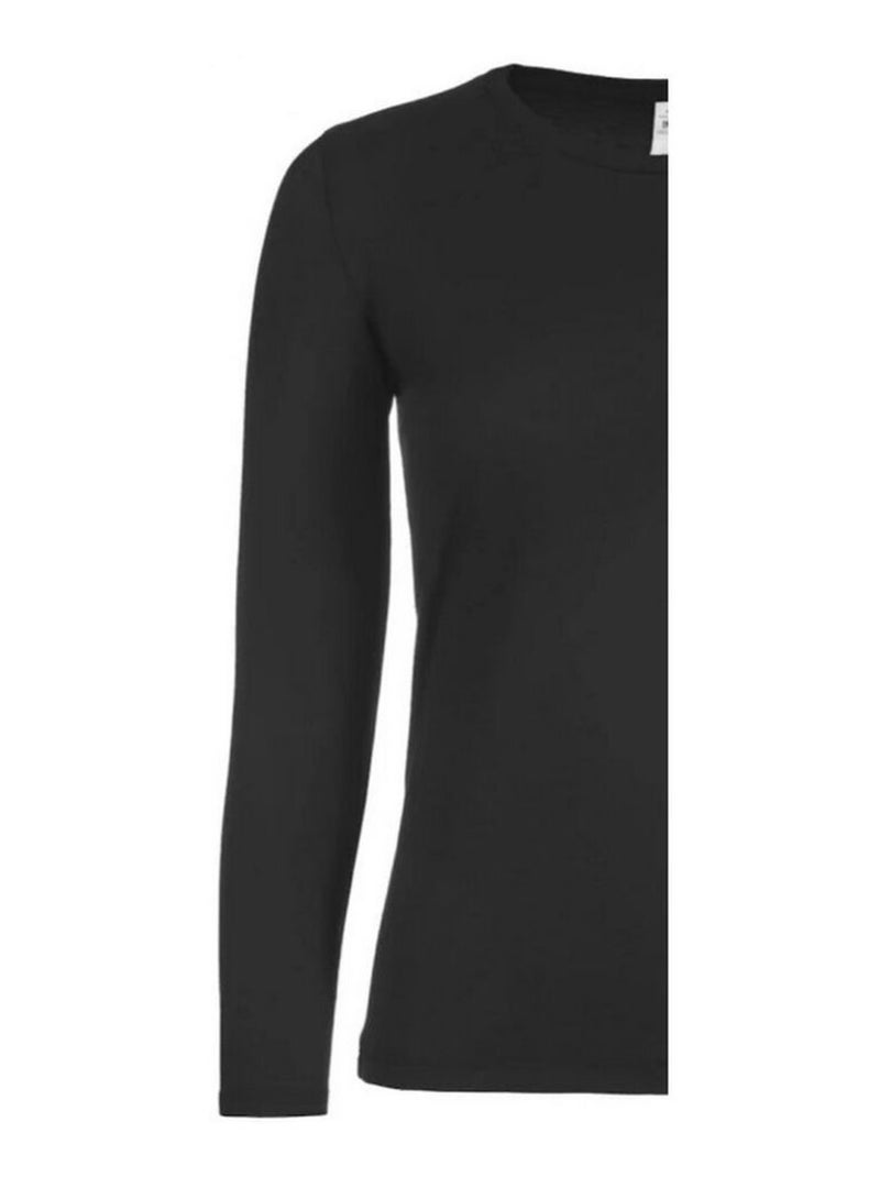 B&C - T-shirt manches longues #E150 Noir - Kiabi