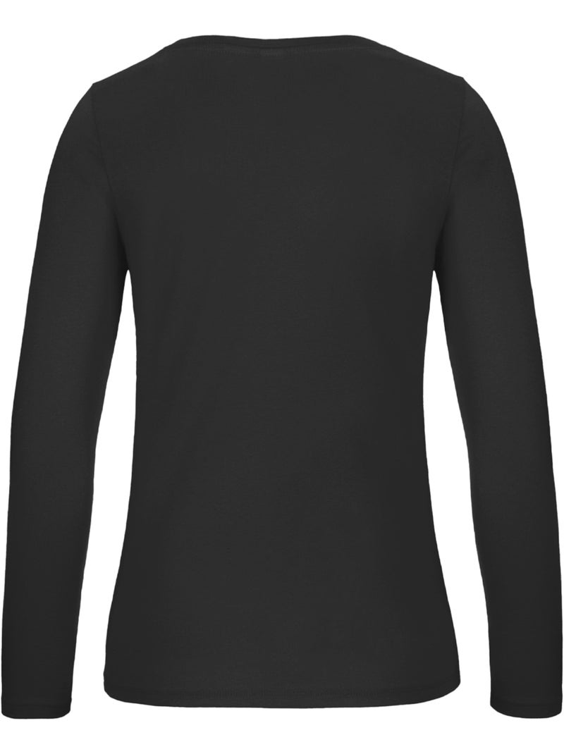 B&C - T-shirt manches longues #E150 Noir - Kiabi