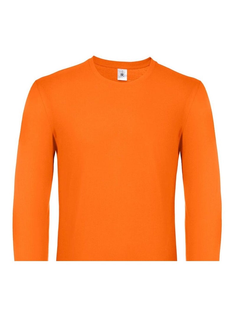 B&C - T-shirt manches longues #E150 Orange - Kiabi