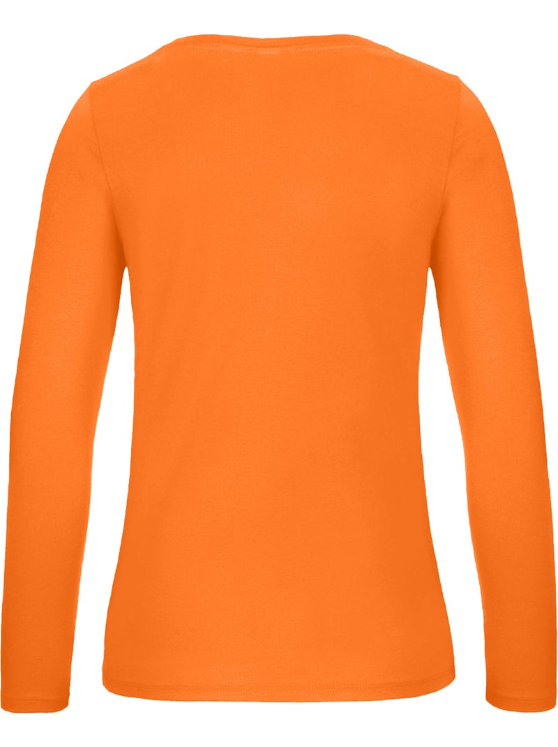 B&C - T-shirt manches longues #E150 Orange - Kiabi