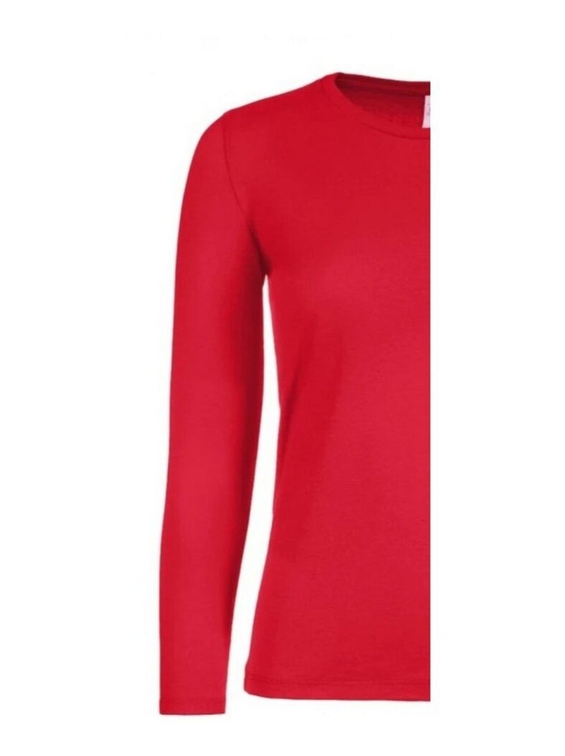 B&C - T-shirt manches longues #E150 Rouge - Kiabi