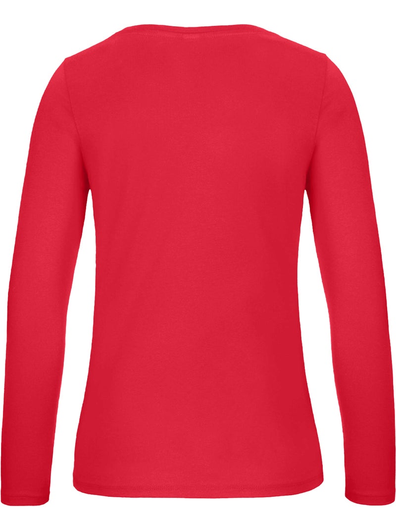 B&C - T-shirt manches longues #E150 Rouge - Kiabi