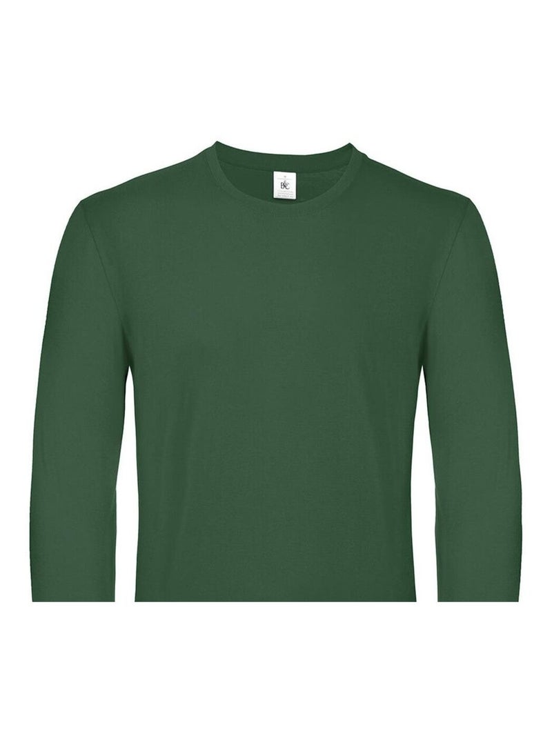 B&C - T-shirt manches longues #E150 Vert bouteille - Kiabi