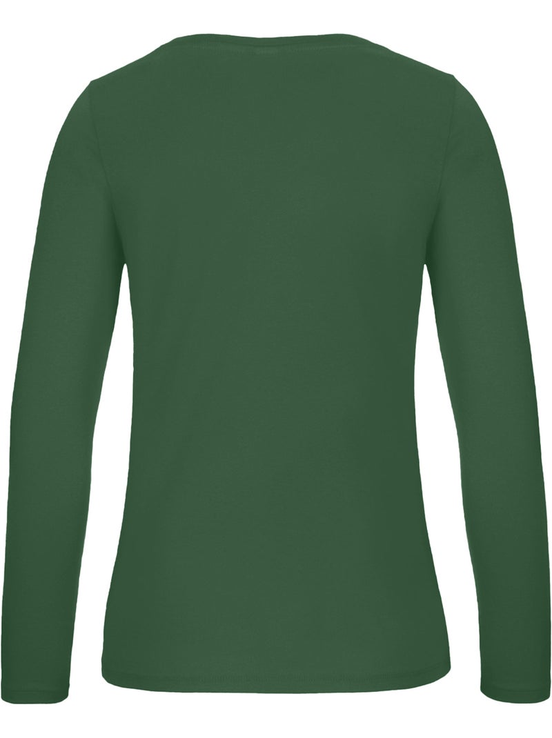 B&C - T-shirt manches longues #E150 Vert bouteille - Kiabi