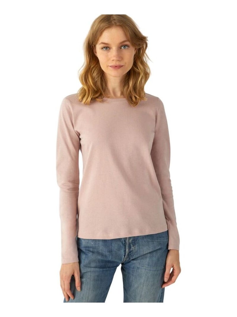 B&C - T-shirt manches longues #E150 Vieux rose - Kiabi