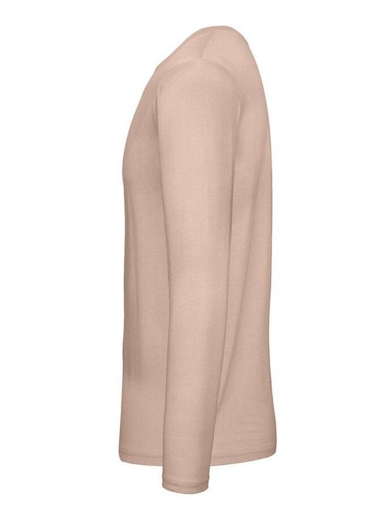 B&C - T-shirt manches longues #E150 Vieux rose - Kiabi