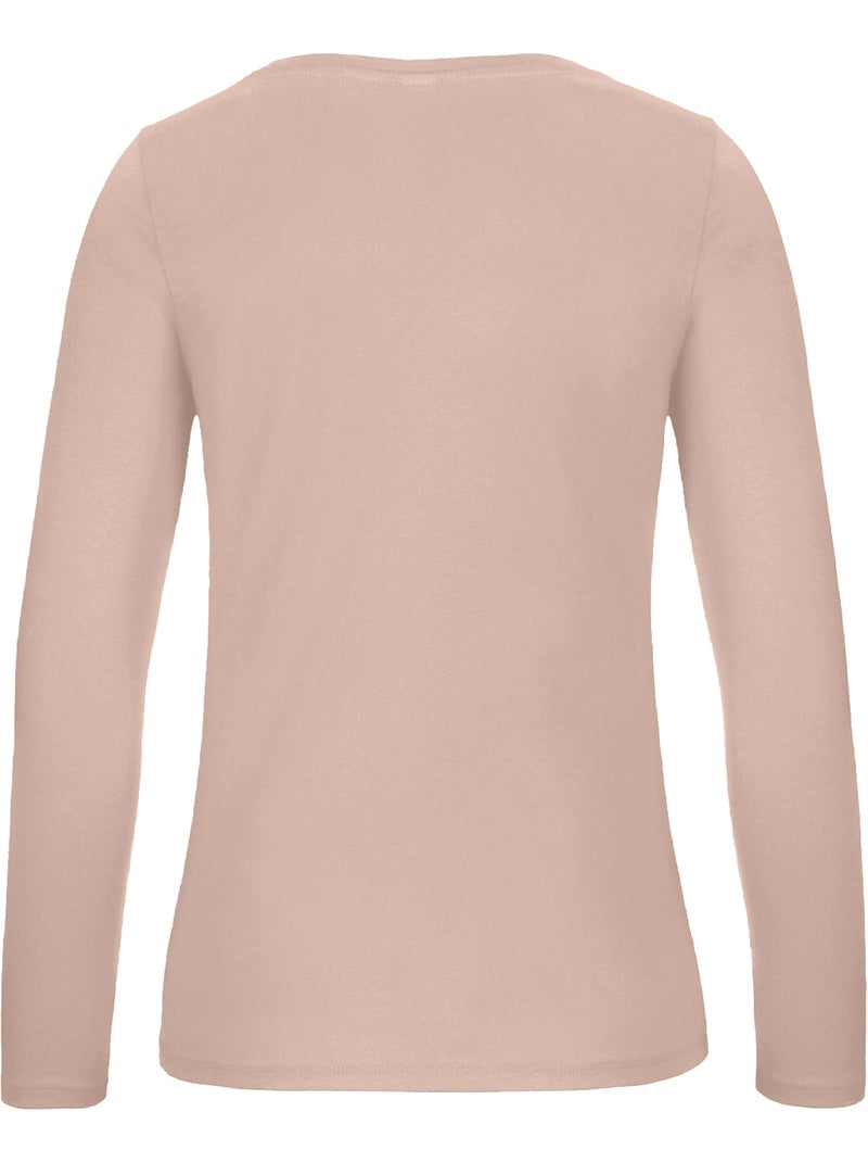 B&C - T-shirt manches longues #E150 Vieux rose - Kiabi