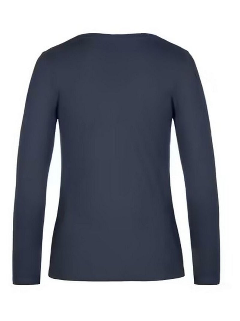 B&C - T-shirt manches longues #E190 Bleu marine - Kiabi