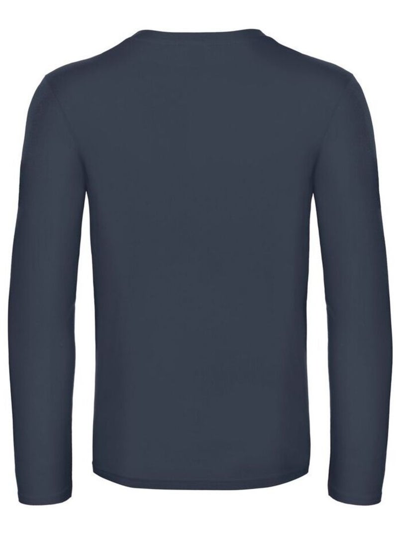 B&C - T-shirt manches longues #E190 Bleu marine - Kiabi