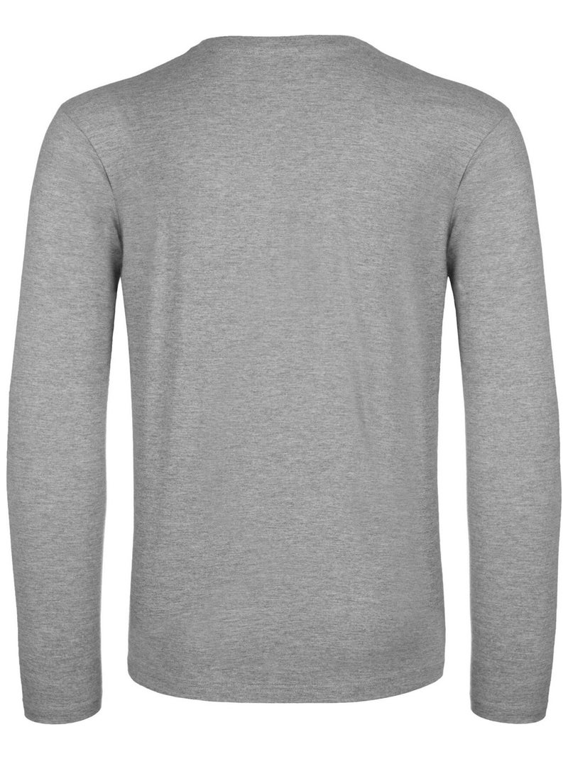B&C - T-shirt manches longues #E190 Gris chiné - Kiabi