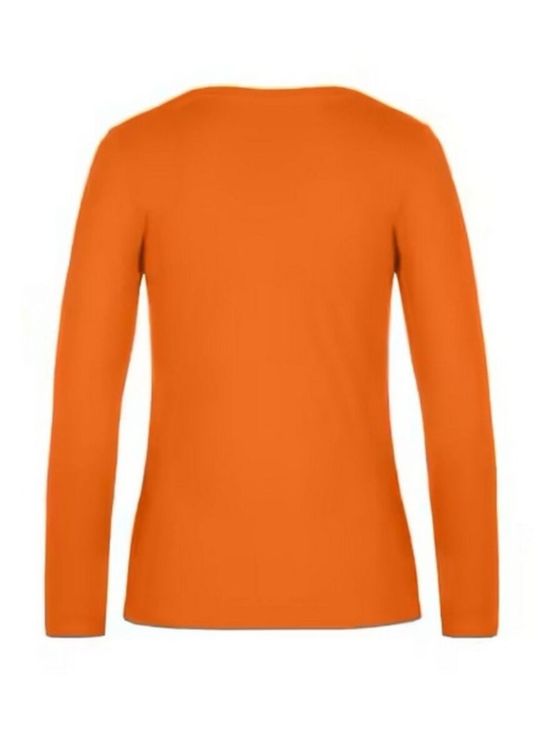 B&C - T-shirt manches longues #E190 Orange clémentine - Kiabi