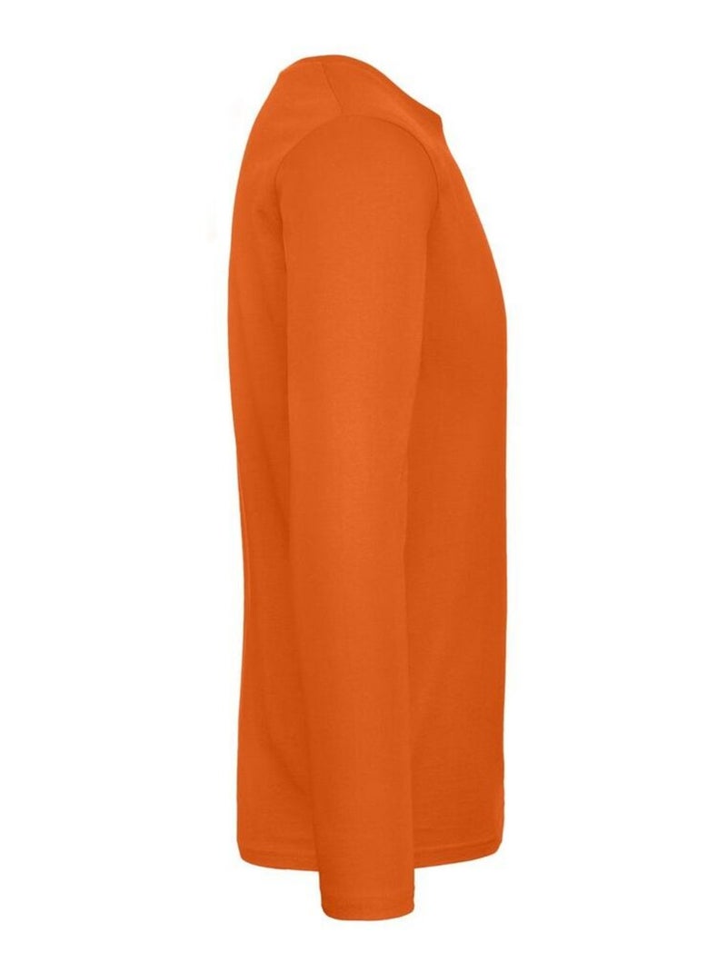 B&C - T-shirt manches longues #E190 Orange clémentine - Kiabi
