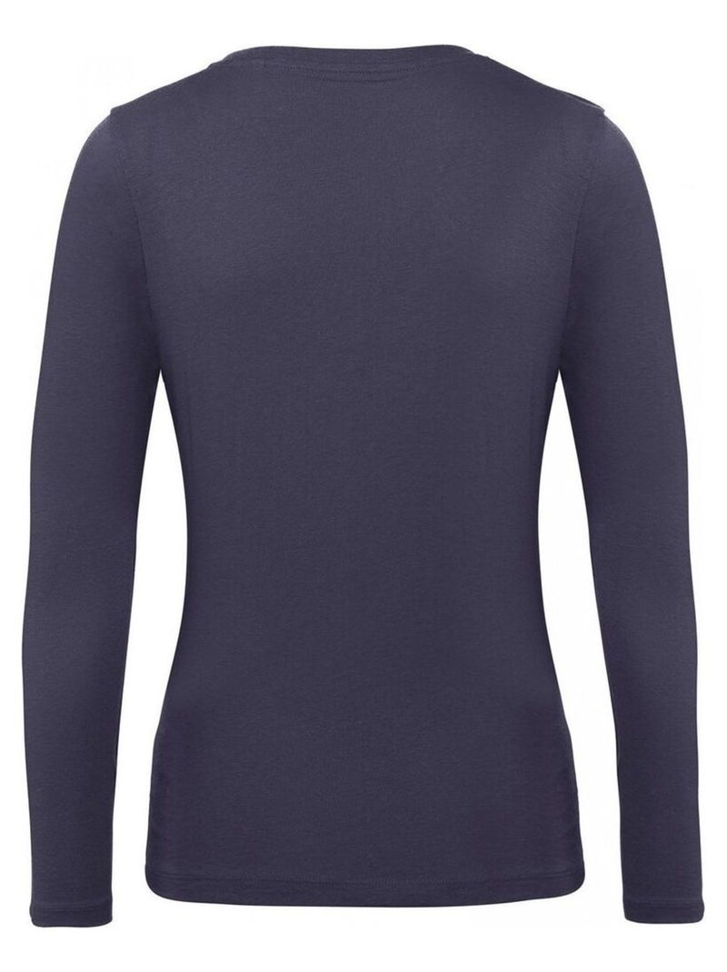 B&C - T-shirt manches longues INSPIRE Bleu marine - Kiabi