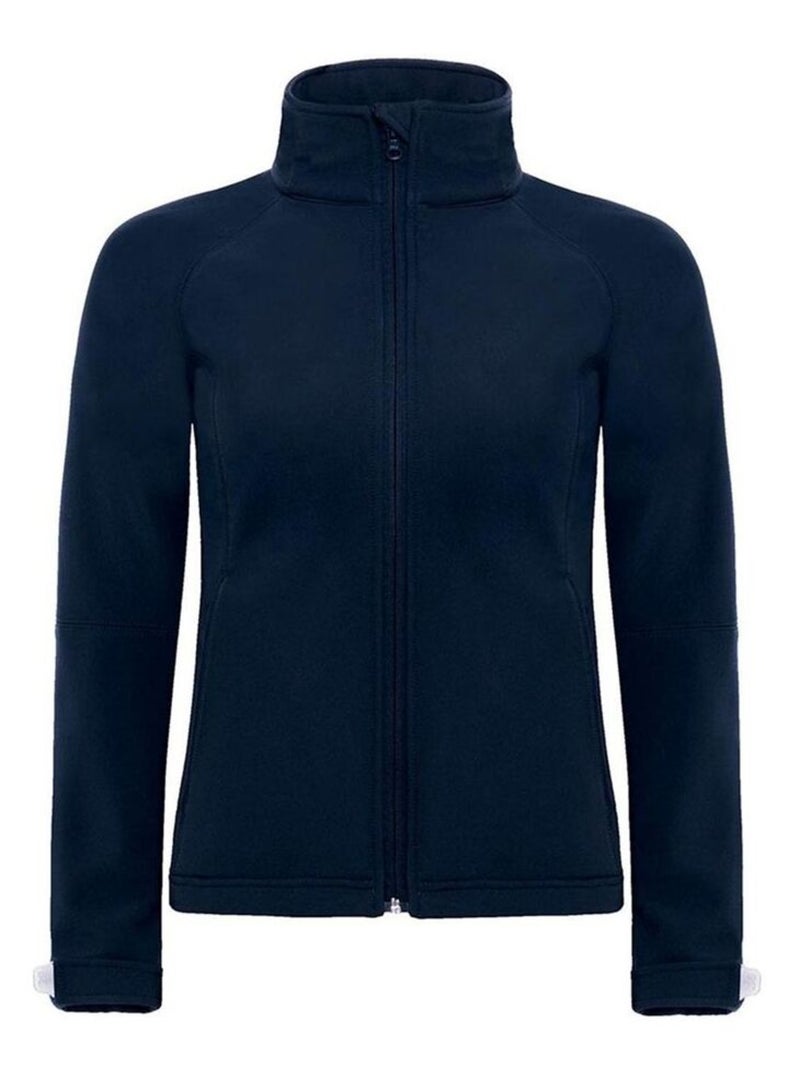 B&C - Veste softshell coLà-Haute-vent, imperméable et respirante Bleu marine - Kiabi