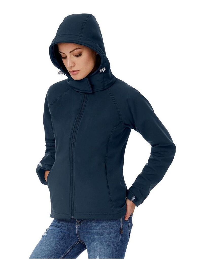 B&C - Veste softshell coupe-vent, imperméable et respirante Bleu marine - Kiabi