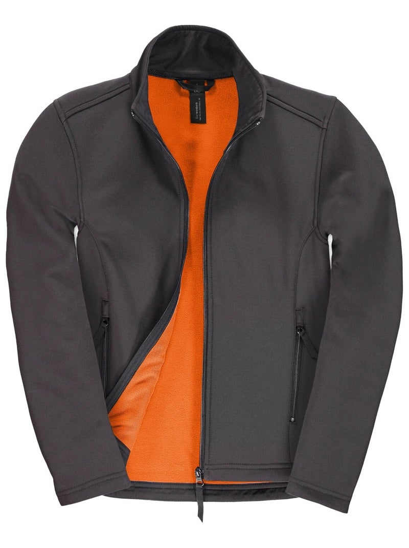 B&C - Veste softshell ID.701 Gris Orange - Kiabi