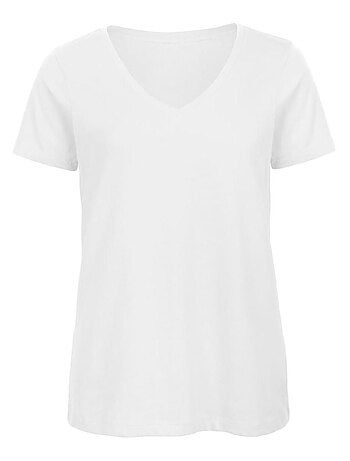 B&C Favourite - T-Shirt en coton bio à col V