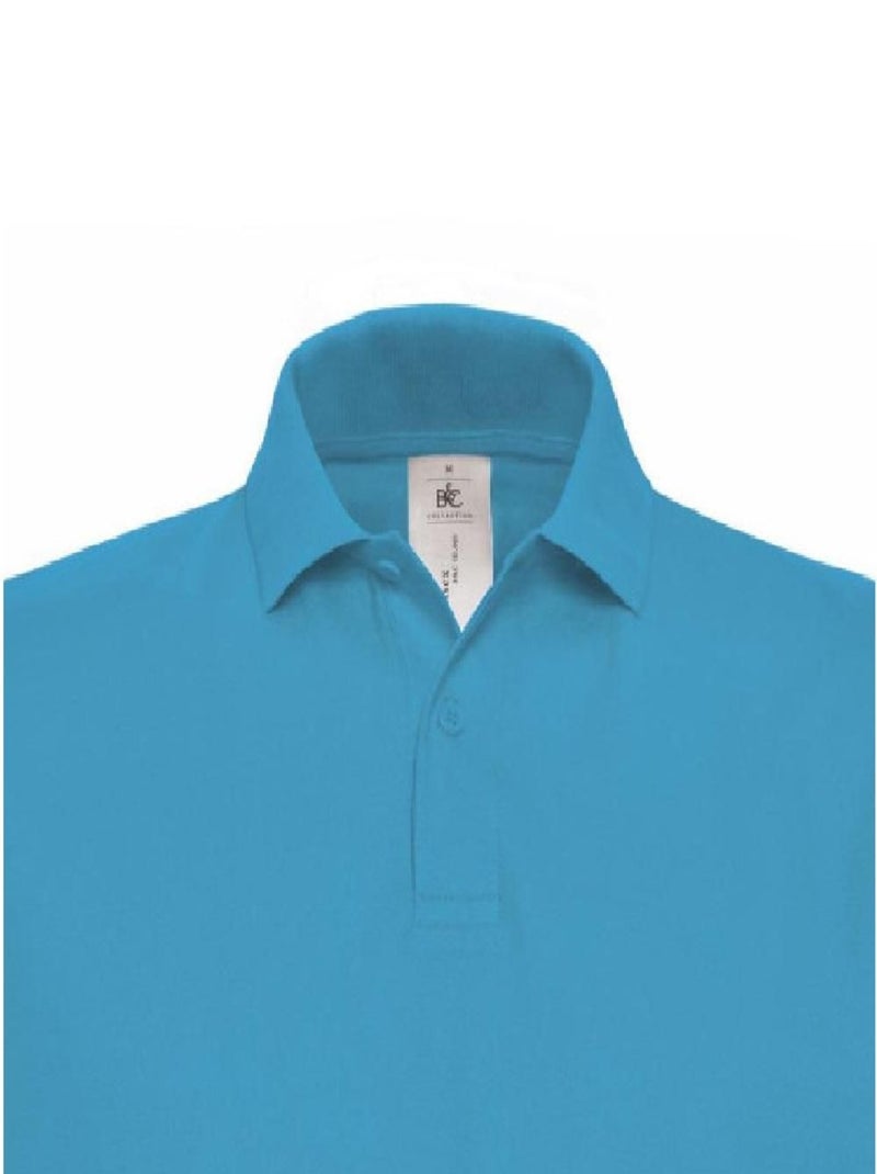 B&C ID.001 Polo à manches courtes pour hommes Bleu turquoise - Kiabi