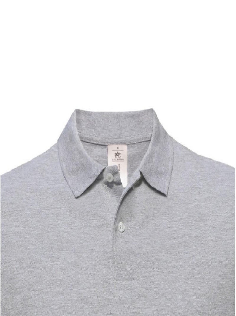 B&C ID.001 Polo à manches courtes pour hommes Gris - Kiabi