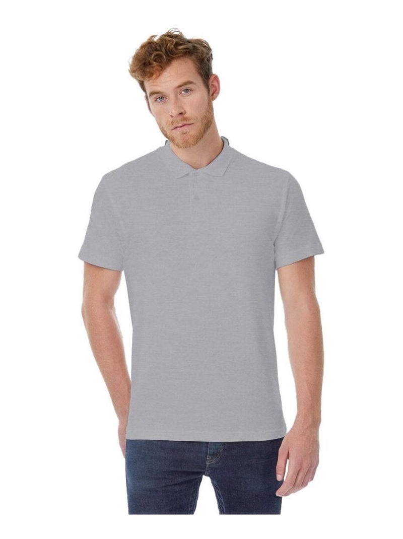 B&C ID.001 Polo à manches courtes pour hommes Gris - Kiabi