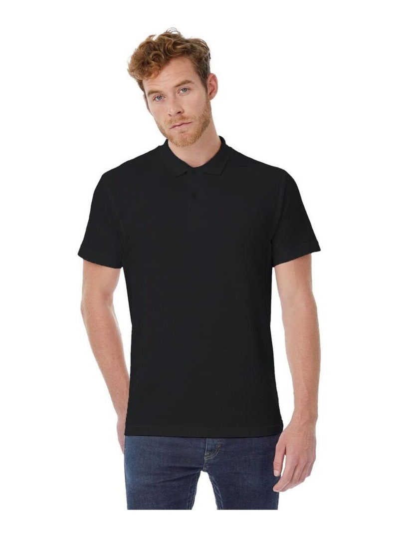 B&C ID.001 Polo à manches courtes pour hommes Noir - Kiabi