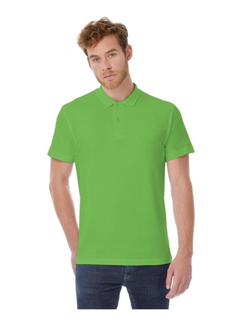 B&C ID.001 Polo à manches courtes pour hommes Vert - Kiabi