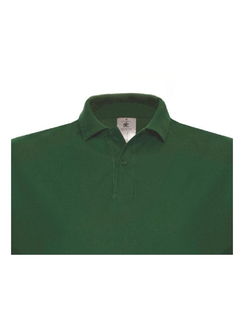 B&C ID.001 Polo à manches courtes pour hommes Vert foncé - Kiabi