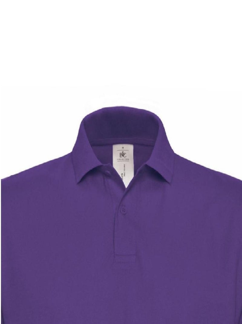 B&C ID.001 Polo à manches courtes pour hommes Violet - Kiabi