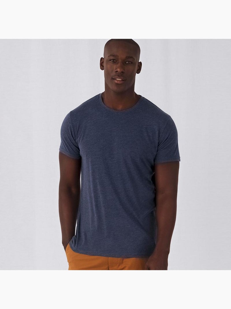 B&C Mens Favourite - T-shirt triblend à manches courtes Bleu marine - Kiabi