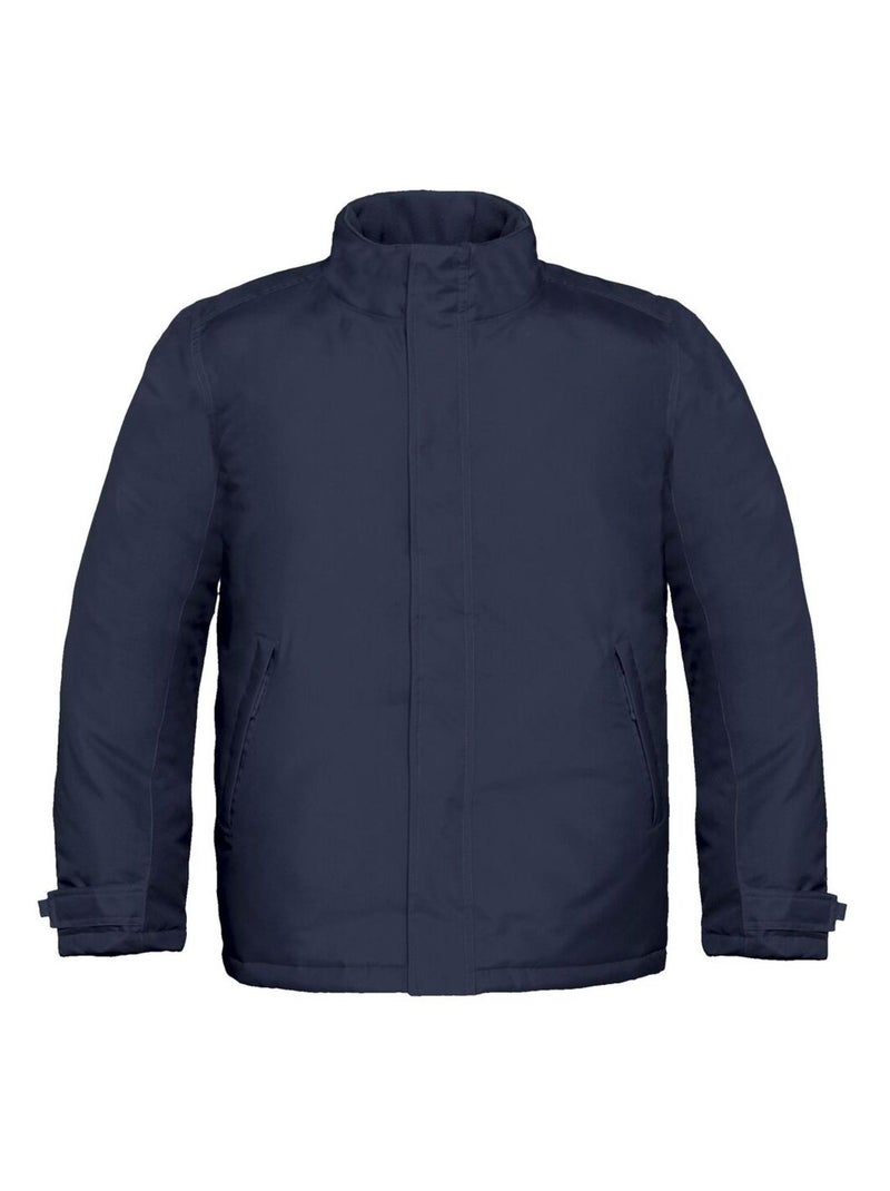 B&C Mens Real+ Premium Windproof Thermo-Isolated Jacket (revêtement PU imperméable) Bleu marine - Kiabi