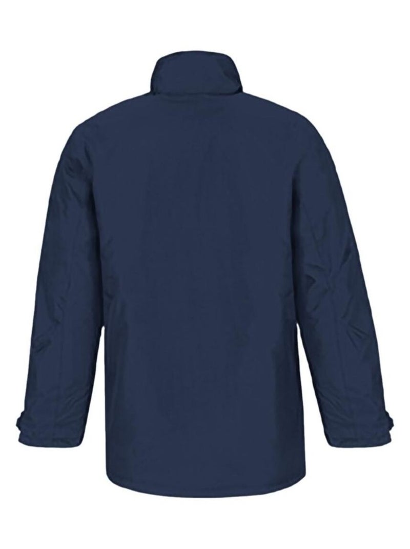 B&C Mens Real+ Premium Windproof Thermo-Isolated Jacket (revêtement PU imperméable) Bleu marine - Kiabi