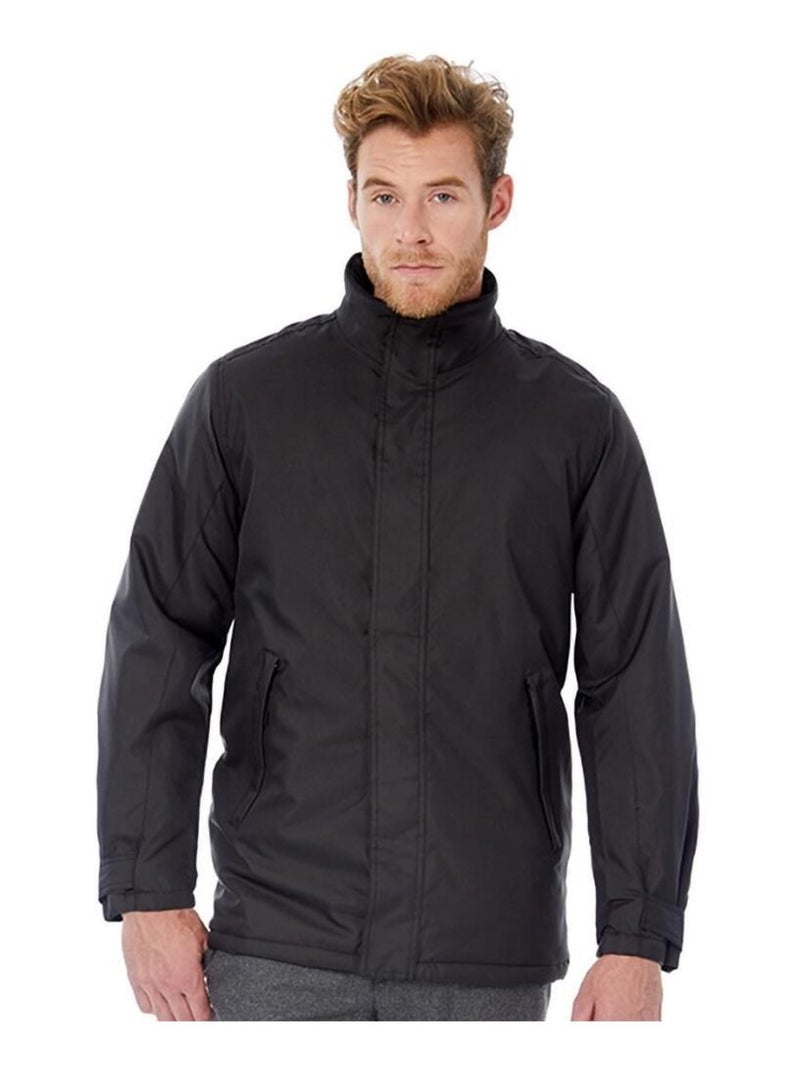 B&C Mens Real+ Premium Windproof Thermo-Isolated Jacket (revêtement PU imperméable) Noir - Kiabi