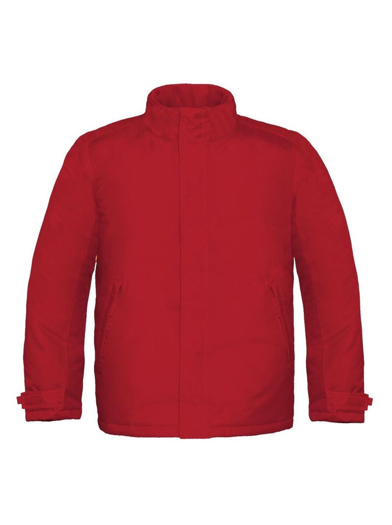 B&C Mens Real+ Premium Windproof Thermo-Isolated Jacket (revêtement PU imperméable) Rouge - Kiabi
