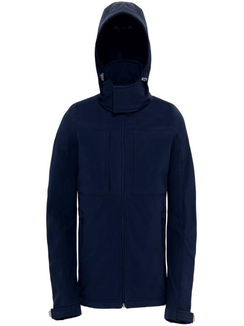B&C Mens Softshell Hooded Breathable, Waterproof & Windproof Jacket (Doublure polaire) - Kiabi