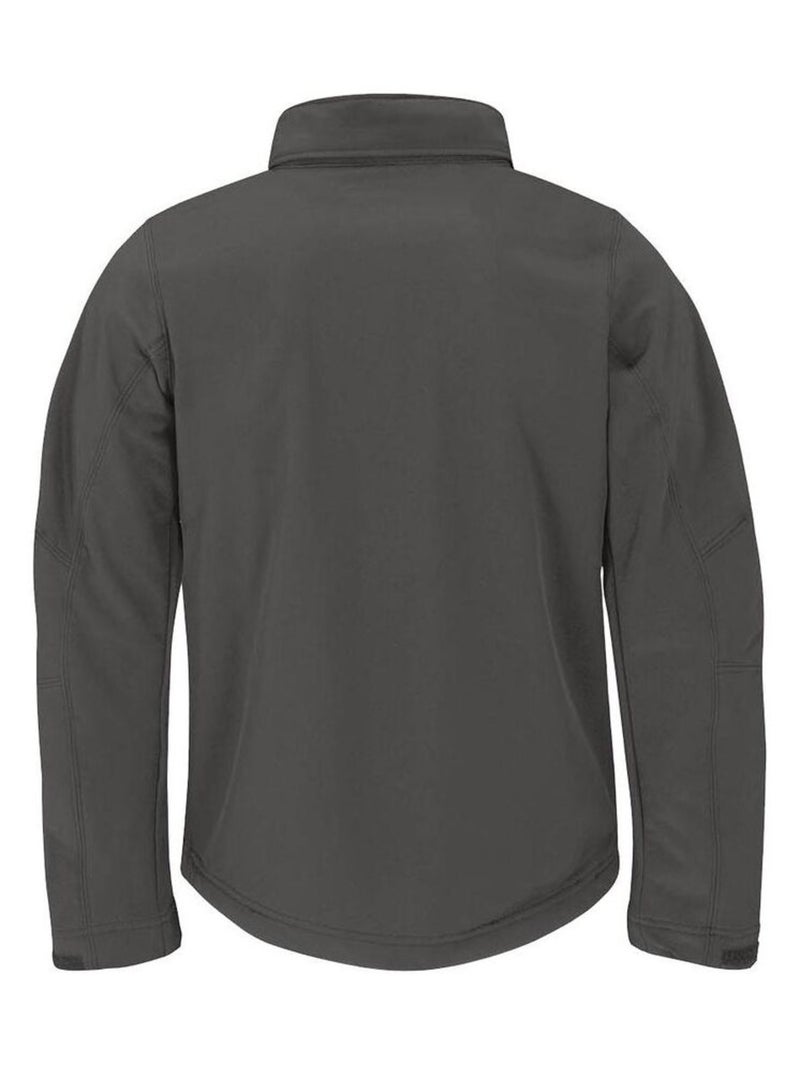 B&C Mens Softshell Hooded Breathable, Waterproof & Windproof Jacket (Doublure polaire) Gris foncé - Kiabi
