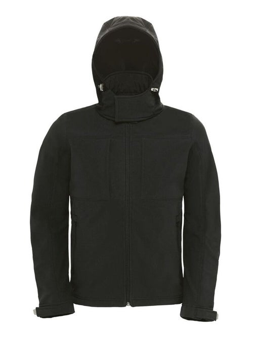 B&C Mens Softshell Hooded Breathable, Waterproof & Windproof Jacket (Doublure polaire) - Kiabi