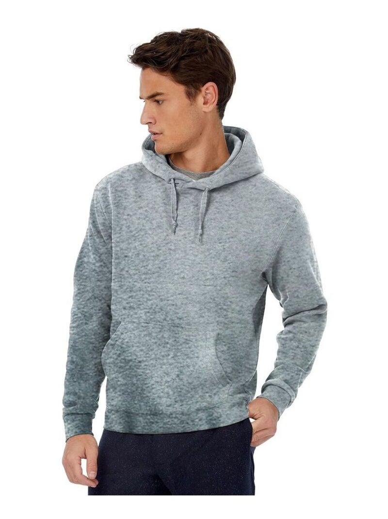 B&C Mens Sweatshirt à capuche / Hoodie Gris chiné - Kiabi