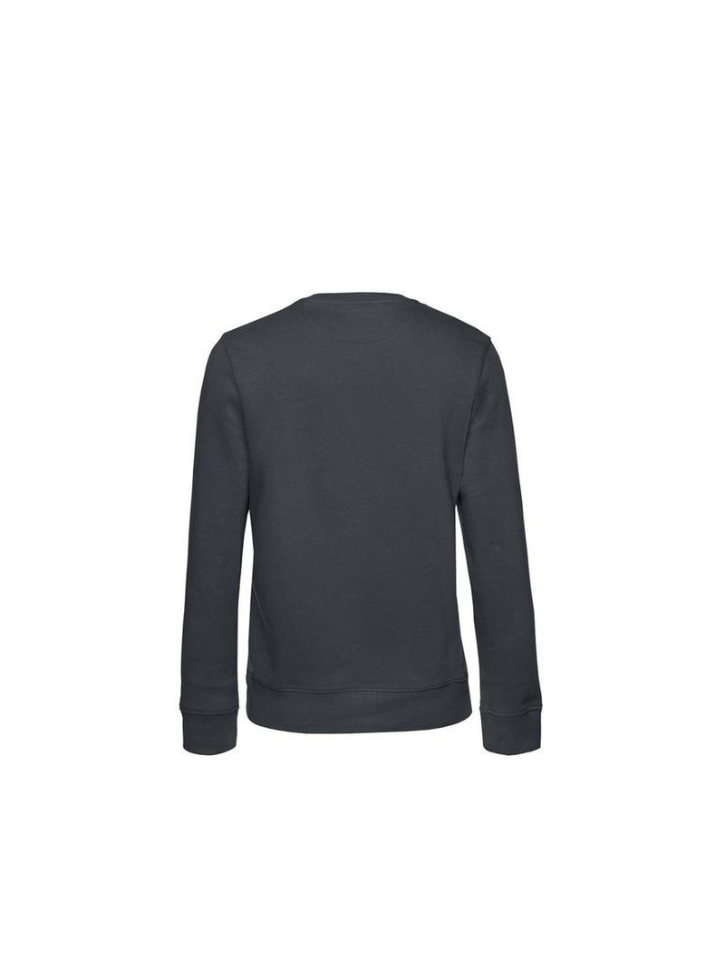 B&C Sweat à col ras-du-cou Queen Womens/Ladies Noir Gris - Kiabi
