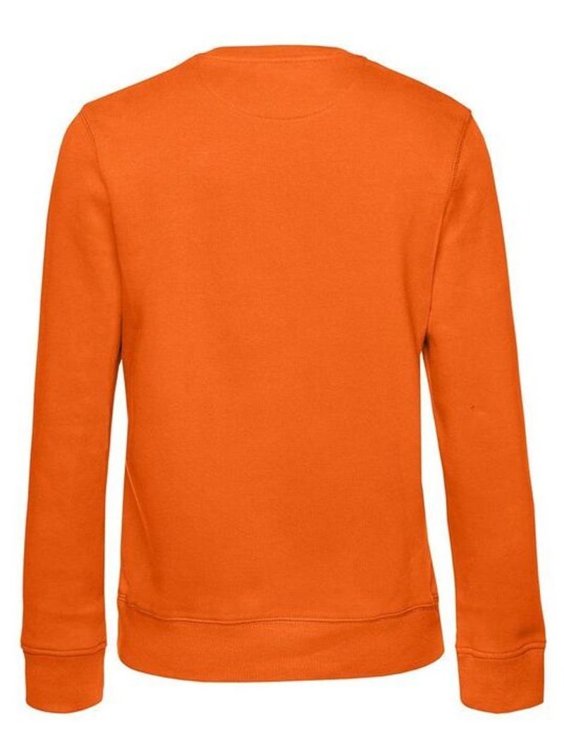 B&C Sweat à col ras-du-cou Queen Womens/Ladies Orange mandarine - Kiabi