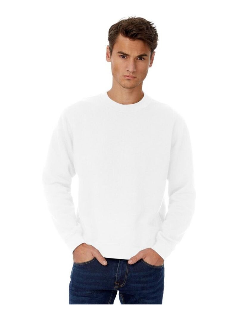 B&C Sweatshirt à manches longues pour hommes Blanc - Kiabi