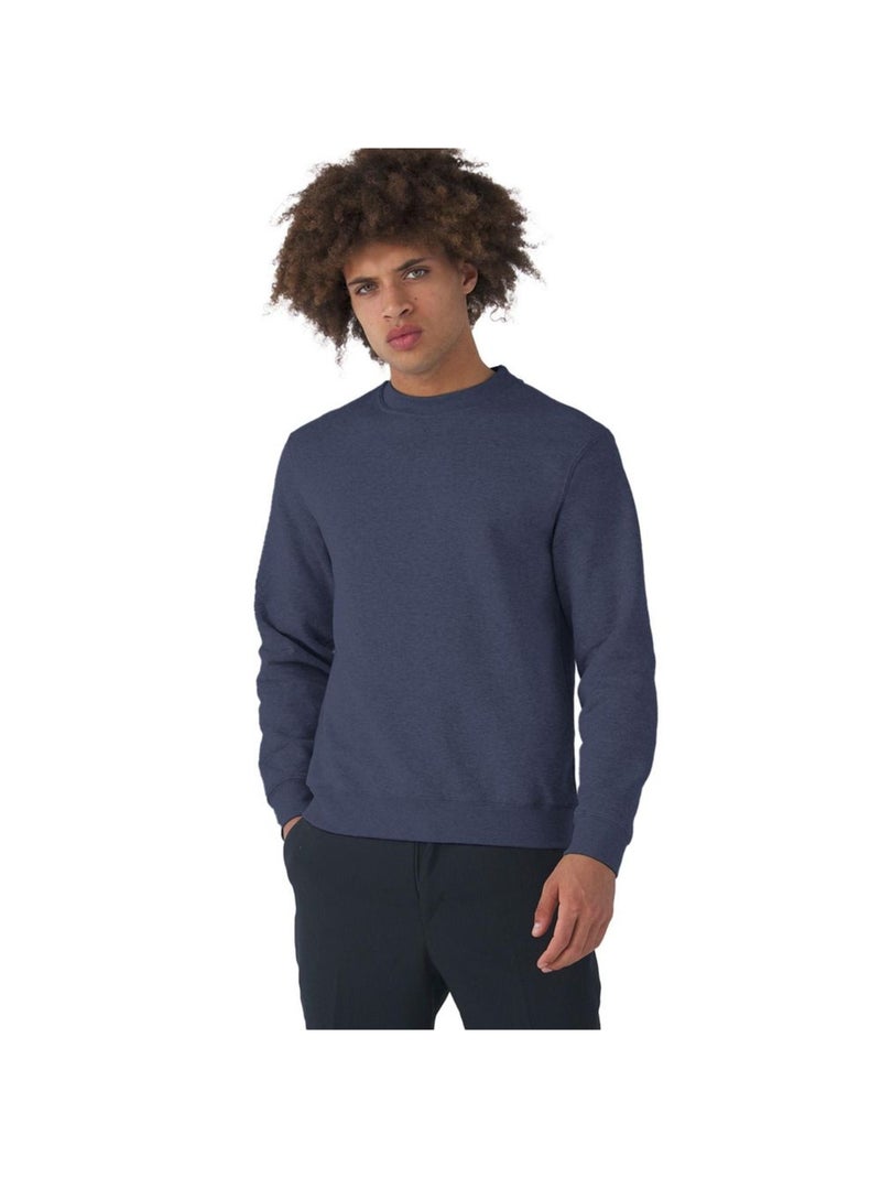 B&C Sweatshirt à manches longues pour hommes Bleu marine - Kiabi