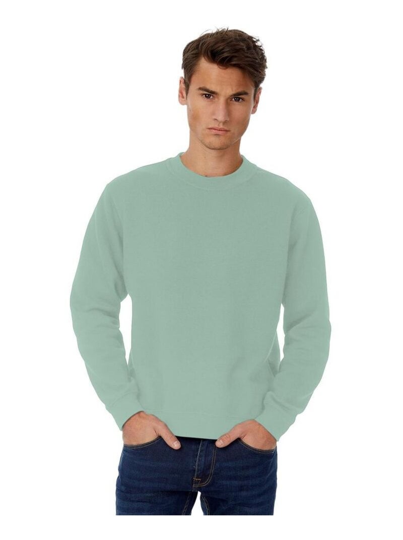 B&C Sweatshirt à manches longues pour hommes Gris Vert - Kiabi