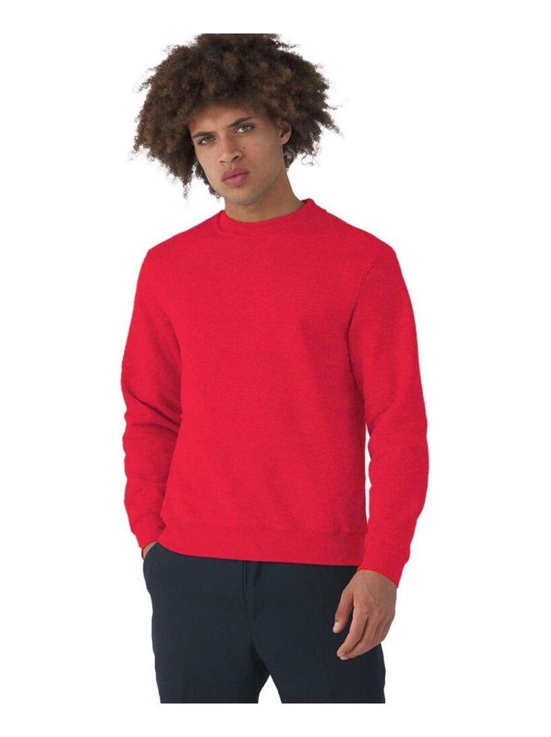 B&C Sweatshirt à manches longues pour hommes Rouge carmin - Kiabi