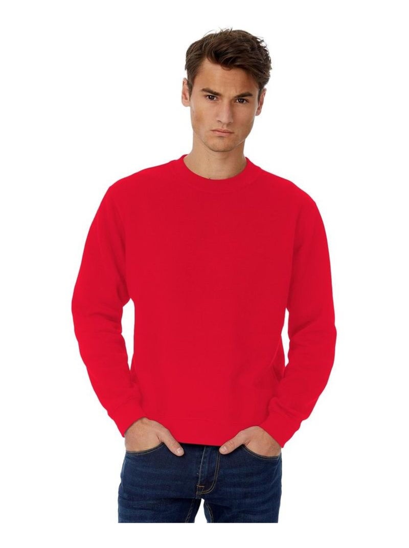 B&C Sweatshirt à manches longues pour hommes Rouge - Kiabi