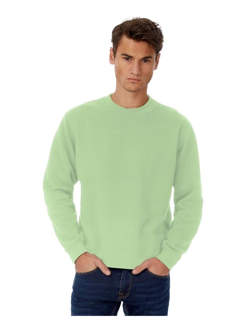 B&C Sweatshirt à manches longues pour hommes Vert clair - Kiabi