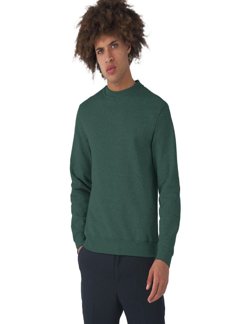 B&C Sweatshirt à manches longues pour hommes Vert foncé - Kiabi