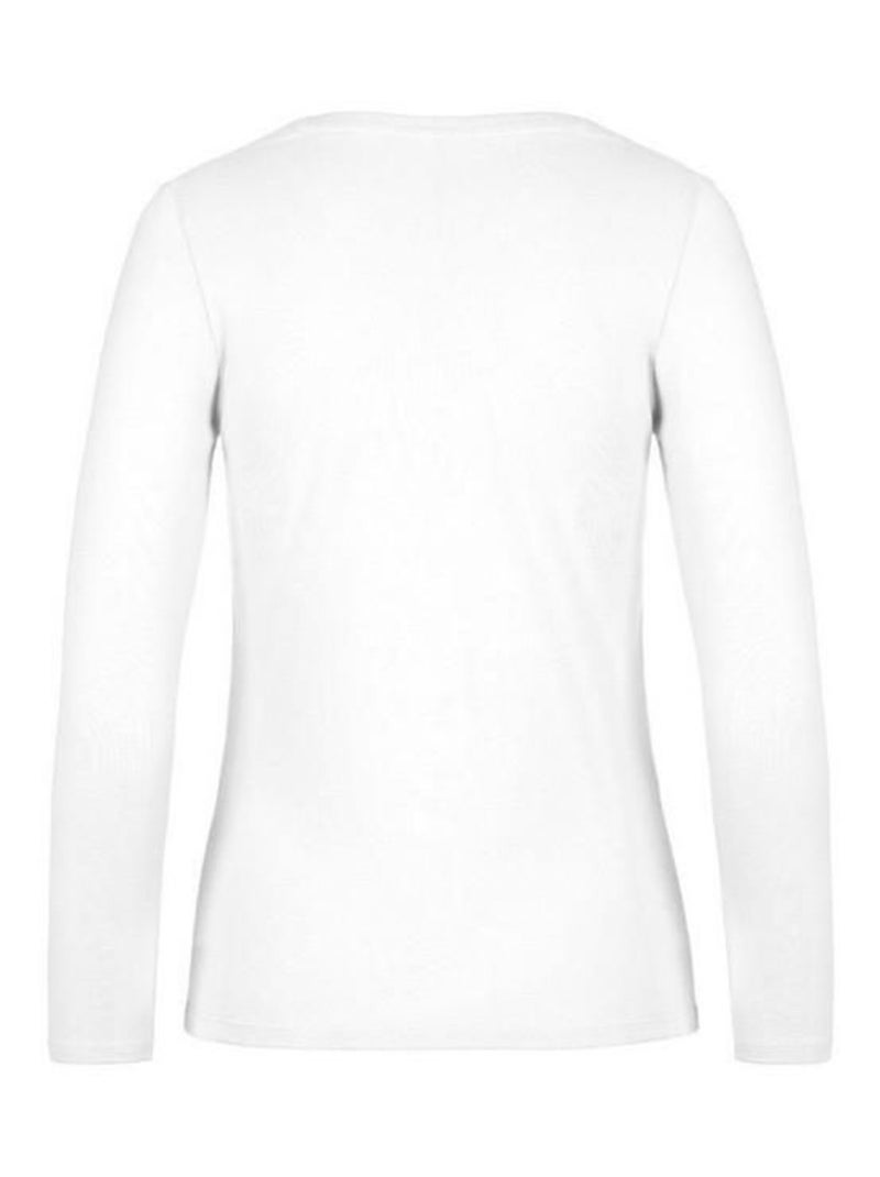B&C Womens/Ladies #E190 LSL Top Blanc - Kiabi