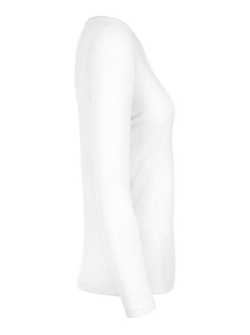 B&C Womens/Ladies #E190 LSL Top Blanc - Kiabi