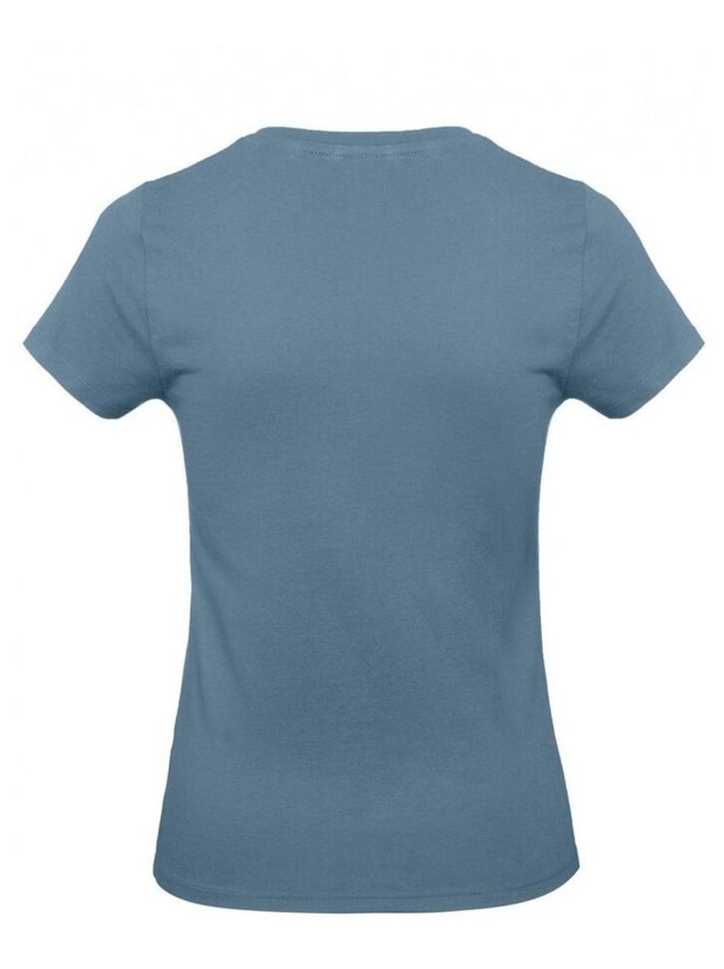 B&C Womens/Ladies #E190 Tee-shirt Bleu Ecru Gris - Kiabi